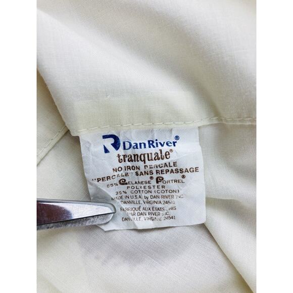 Vintage DAN RIVER Pillowcases Roses Peach Orange No Iron USA Fortrel Tranquale - Picture 5 of 10